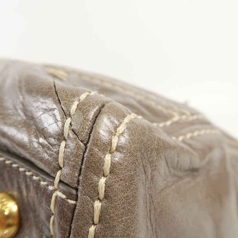 PRADA 牛皮皮革2 Way Shoulder Bag金扣手挽肩背兩用袋-12