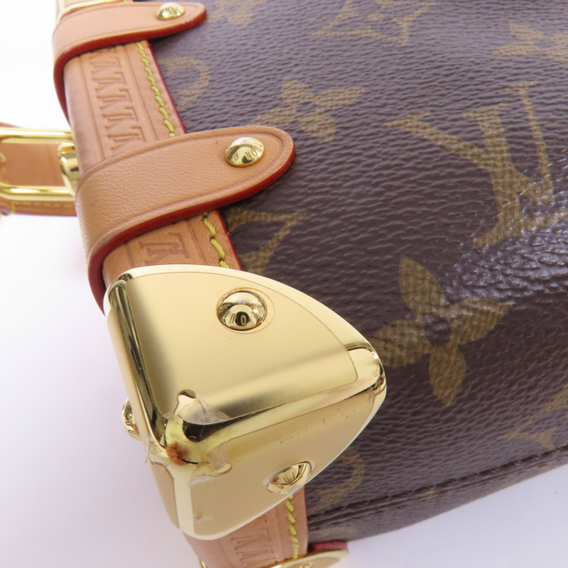 LOUIS VUITTON Monogram Side Trunk PM金扣手挽肩背兩用袋-7