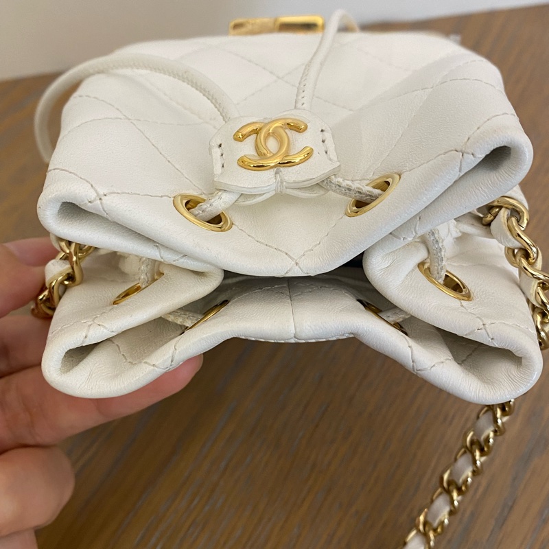 CHANEL 香奈兒22款抽繩白雪小水桶-3