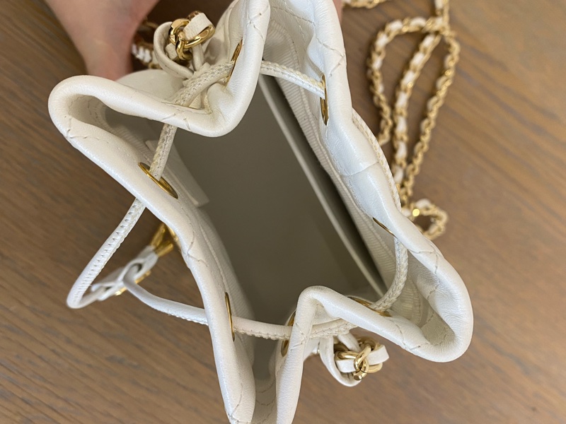 CHANEL 香奈兒22款抽繩白雪小水桶-8