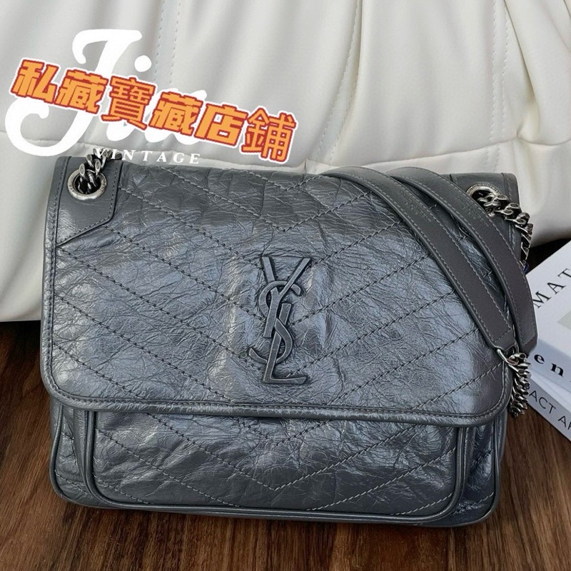 ysl niki中號灰色尺寸28*20*9 年份2019-0