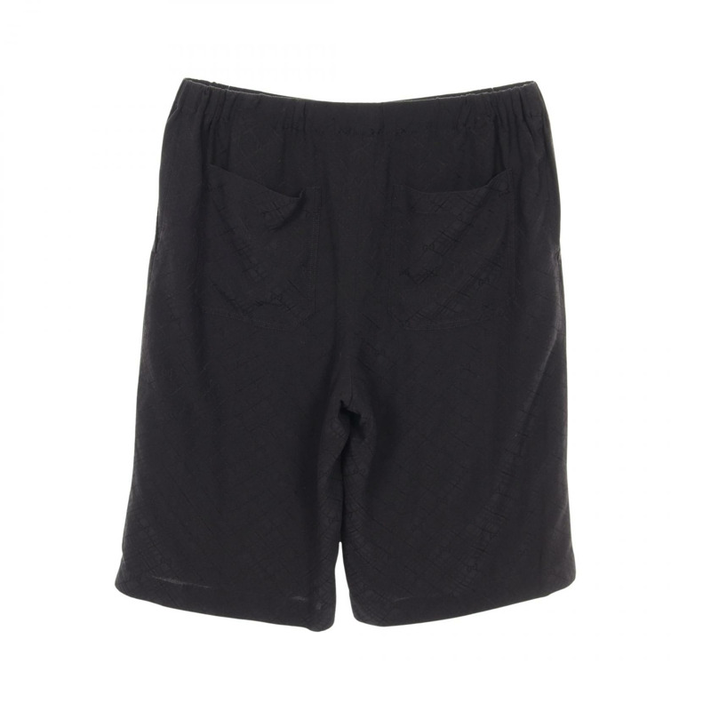 GUCCI GG 圖案褲子 絲綢 黑色 二手 男士 #46-1