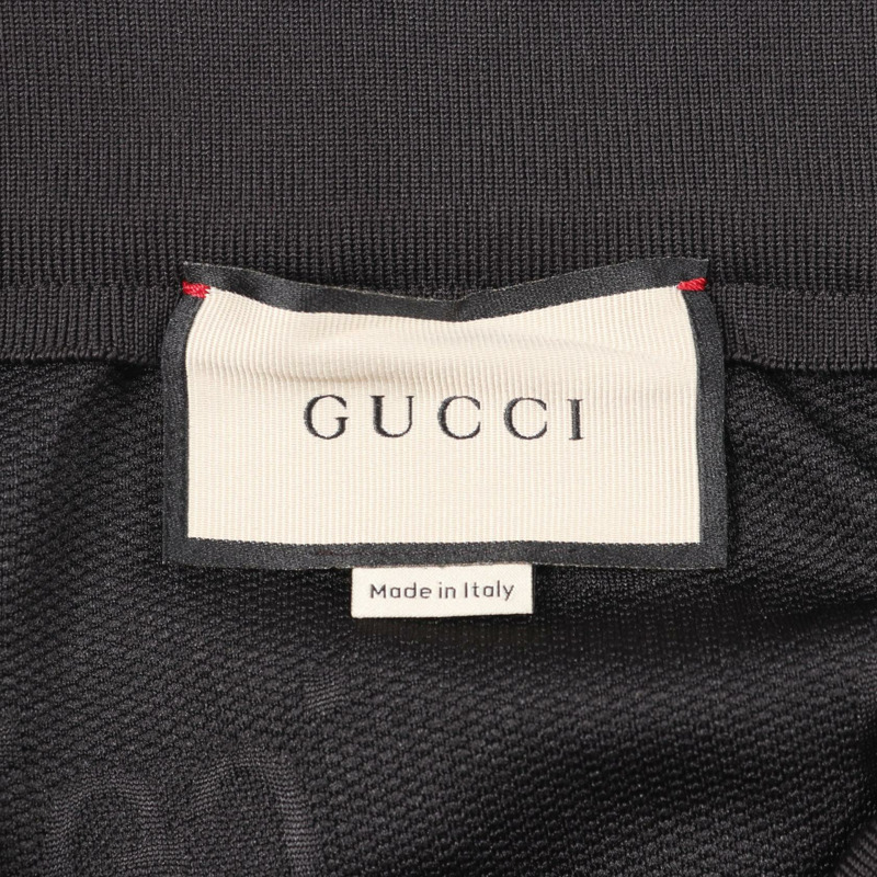 GUCCI GG 圖案針織提花半身裙 聚酯纖維 黑色 二手 女款 #S-2