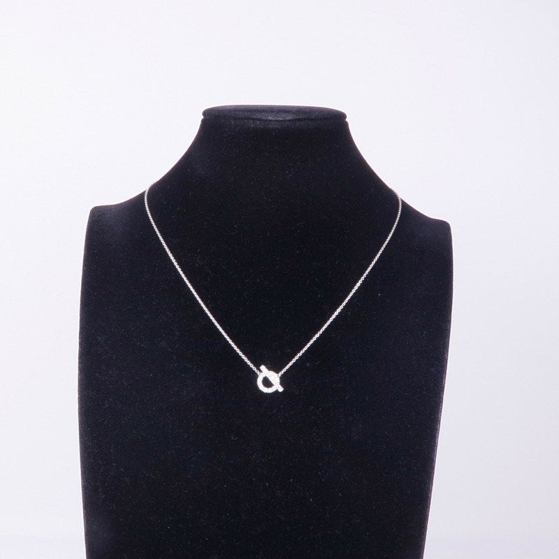 HERMES 18K白金Finesse Pendant鑽石項鍊-7