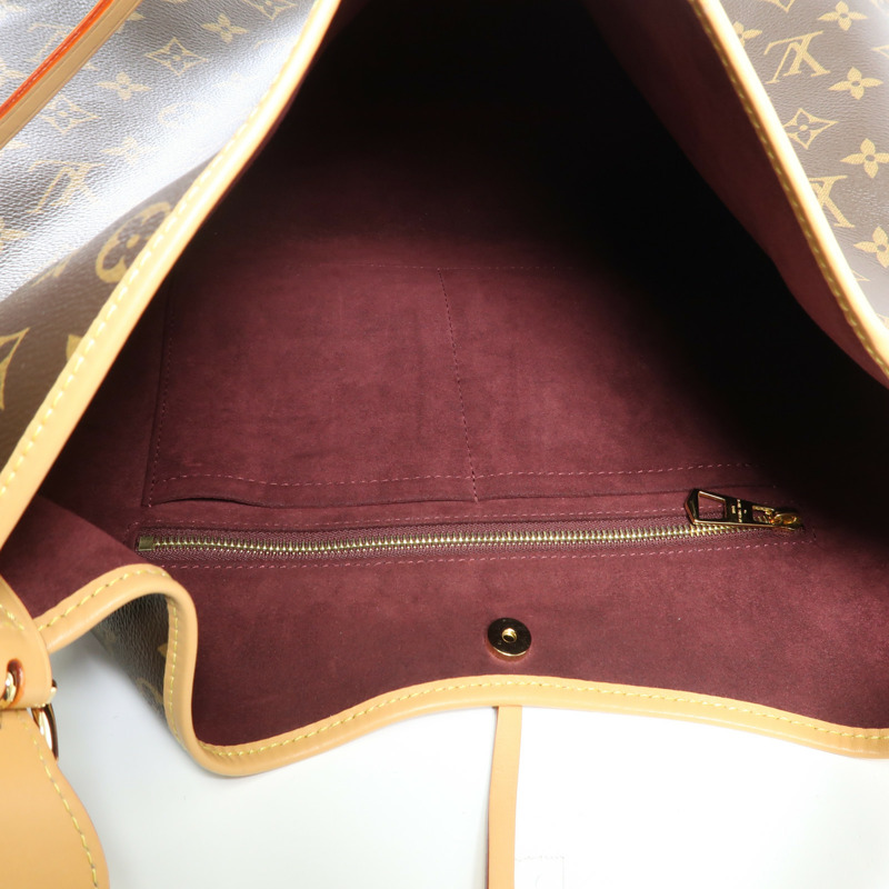 LOUIS VUITTON Monogram Carry All MM金扣肩背袋-4