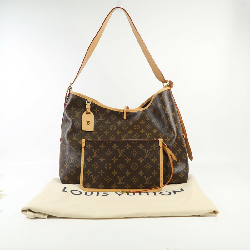 LOUIS VUITTON Monogram Carry All MM金扣肩背袋-8