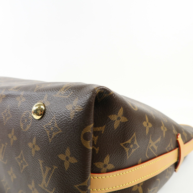 LOUIS VUITTON Monogram Carry All MM金扣肩背袋-10