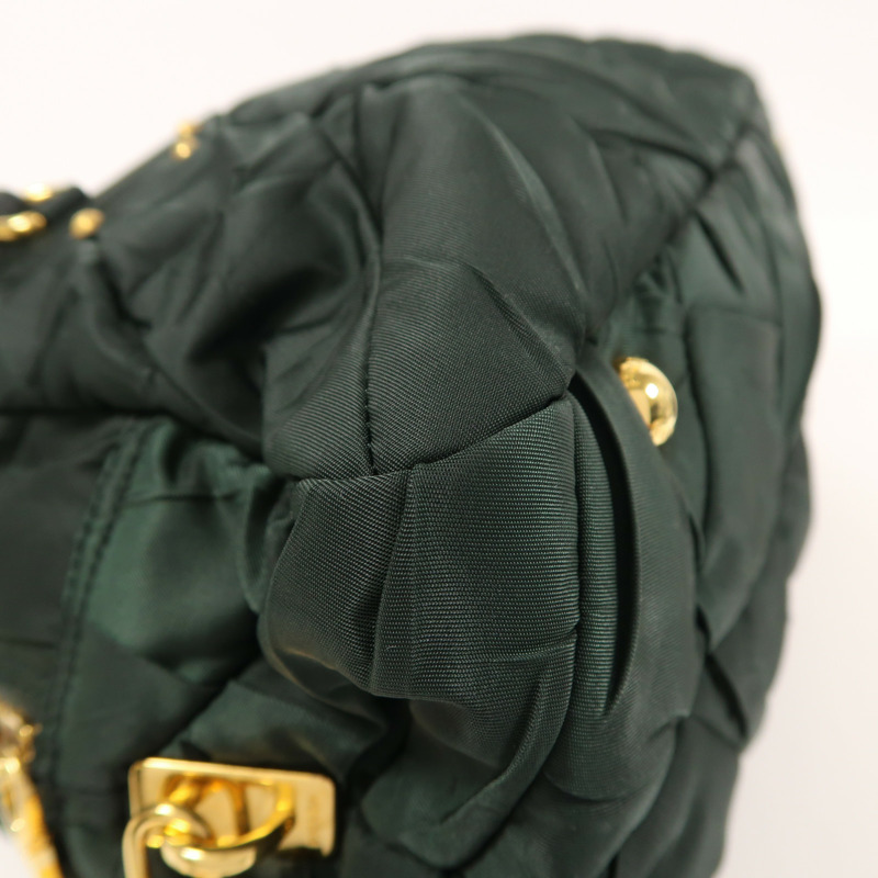 PRADA 尼龍Mini Boston金扣手挽肩背兩用袋-11