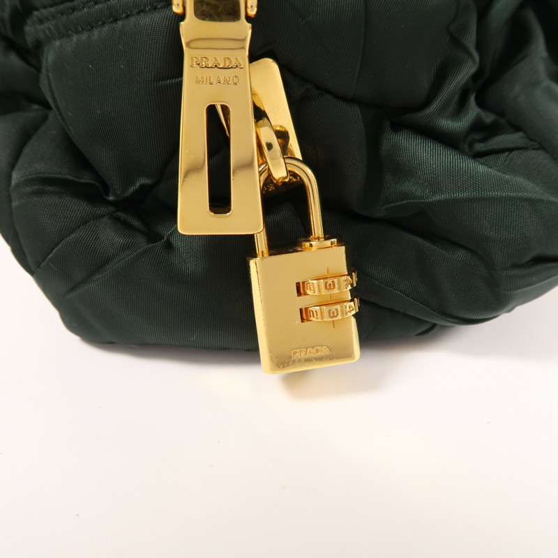 PRADA 尼龍Mini Boston金扣手挽肩背兩用袋-14