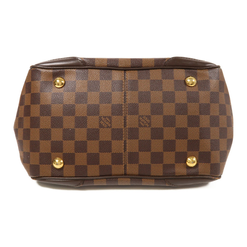 LOUIS VUITTON Damier Verona PM金扣肩背袋棕色-3