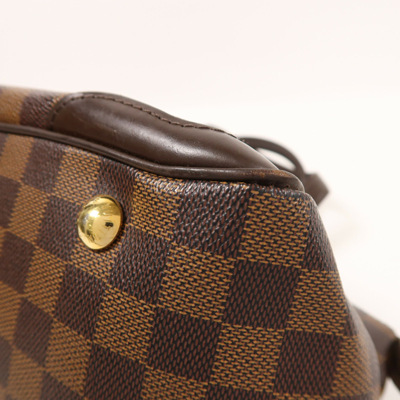 LOUIS VUITTON Damier Verona PM金扣肩背袋棕色-8