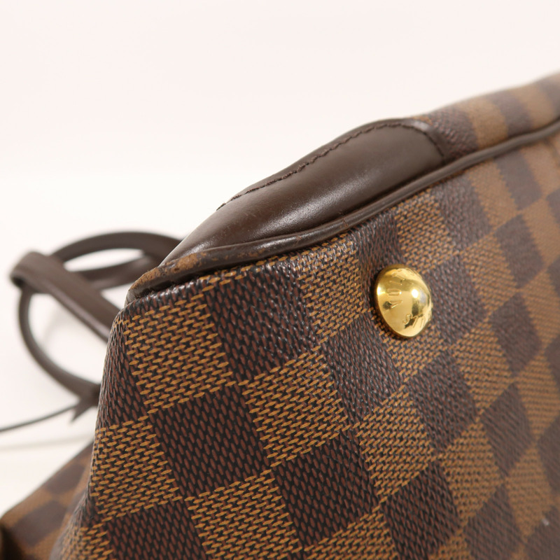LOUIS VUITTON Damier Verona PM金扣肩背袋棕色-9