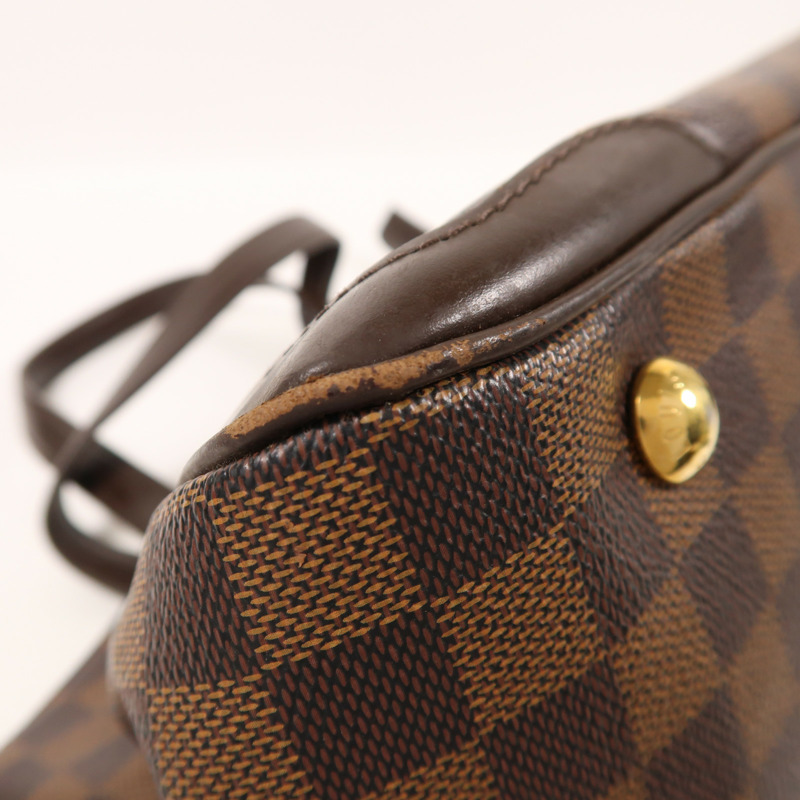 LOUIS VUITTON Damier Verona PM金扣肩背袋棕色-11