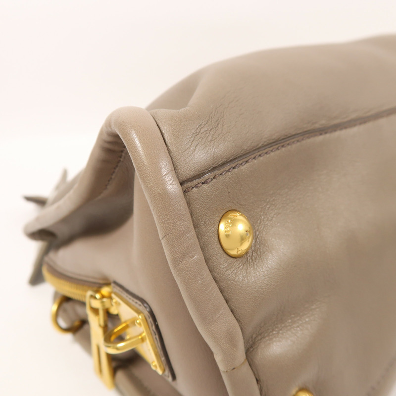 PRADA 牛皮皮革2 Way Shoulder金扣手挽肩背兩用袋-11