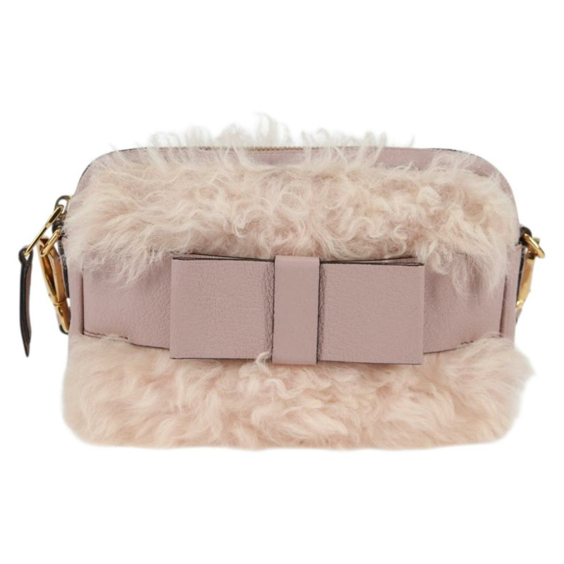 【日本直送】Miu Miu 單肩包 皮革 粉紅金 正品 134866V-12