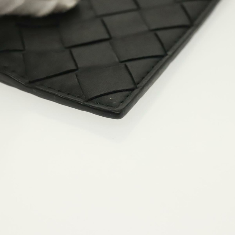【日本直送】BOTTEGA VENETA INTRECCIATO 零皮夾皮革黑色銀色正品 138261-6