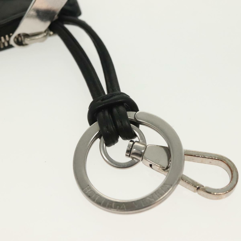 【日本直送】BOTTEGA VENETA INTRECCIATO 零皮夾皮革黑色銀色正品 138261-7