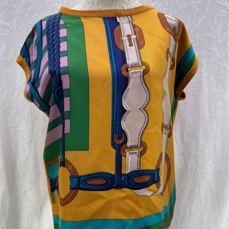 Hermes 女裝絲綢T恤-6