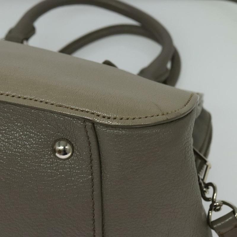 【日本直送】Miu Miu 手提包 皮革 2way 灰色 銀色 正品 138547-15