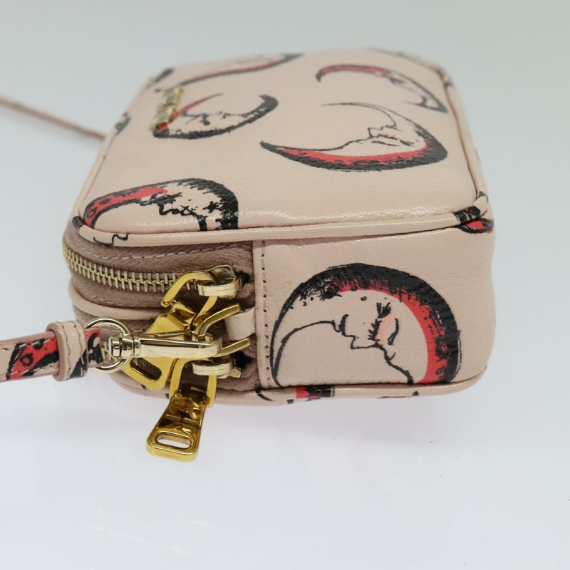 【日本直送】Miu Miu 單肩包 皮革 粉紅金 正品 138543-2