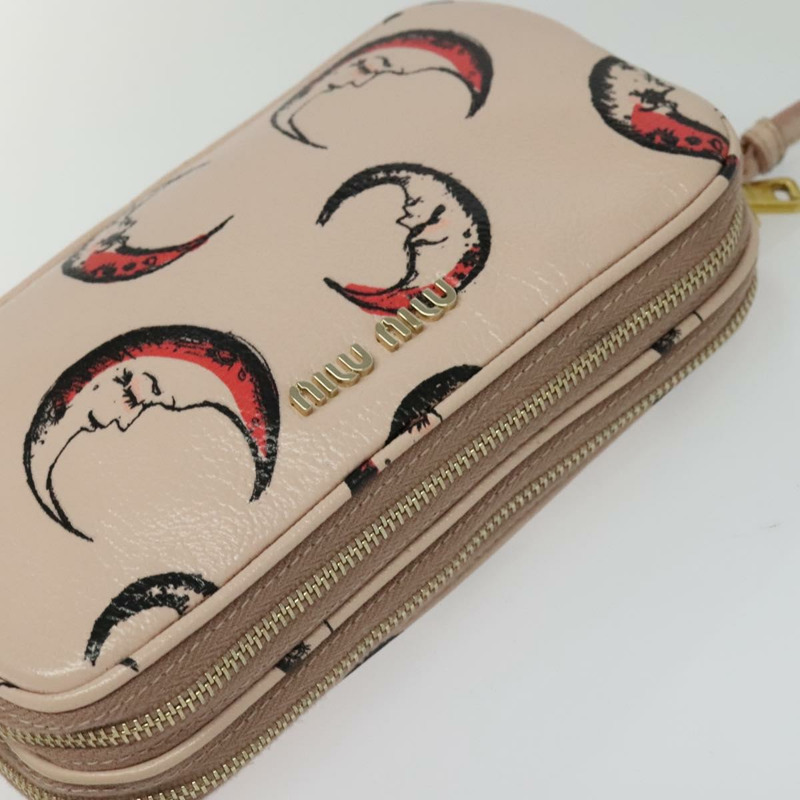 【日本直送】Miu Miu 單肩包 皮革 粉紅金 正品 138543-5