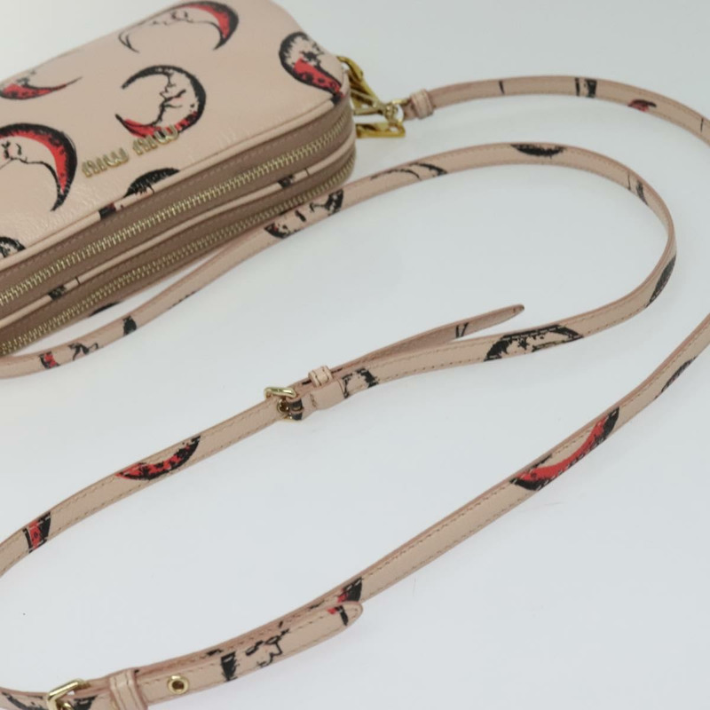 【日本直送】Miu Miu 單肩包 皮革 粉紅金 正品 138543-6