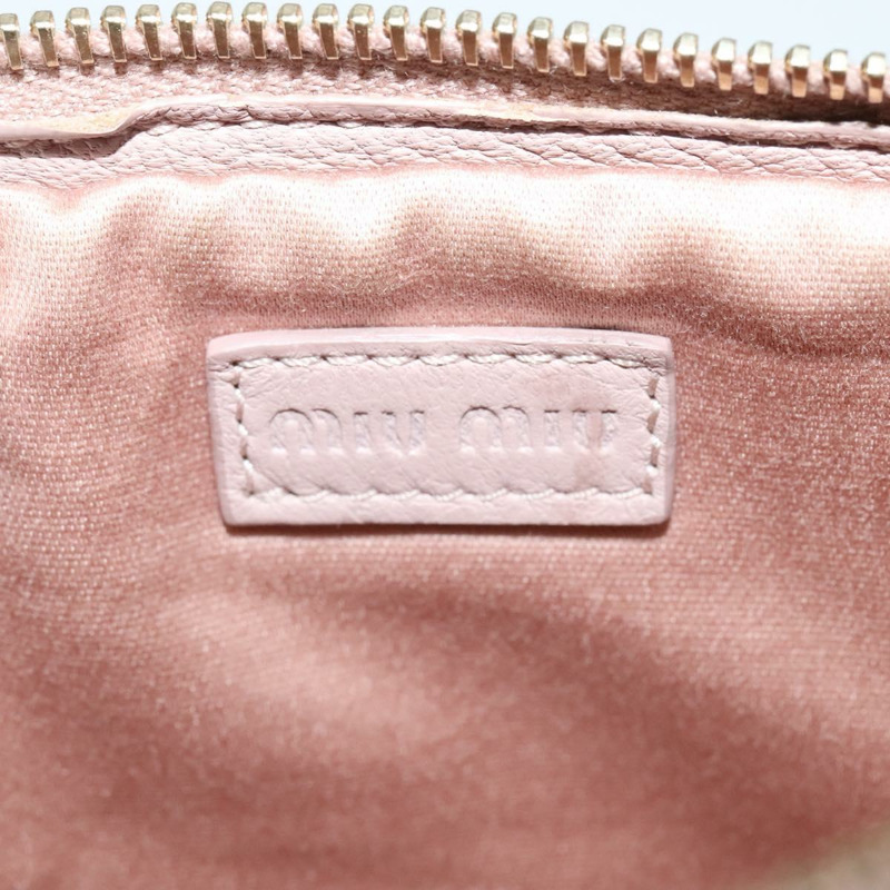 【日本直送】Miu Miu 單肩包 皮革 粉紅金 正品 138543-9