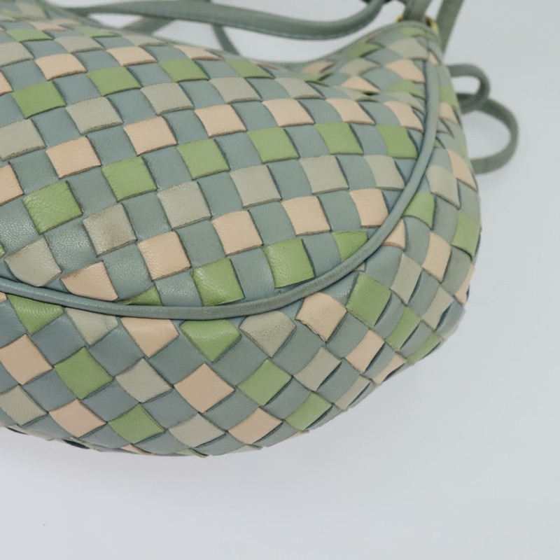 【日本直送】BOTTEGA VENETA INTRECCIATO 肩背包 皮革 淺藍 金色 正品 138829-15