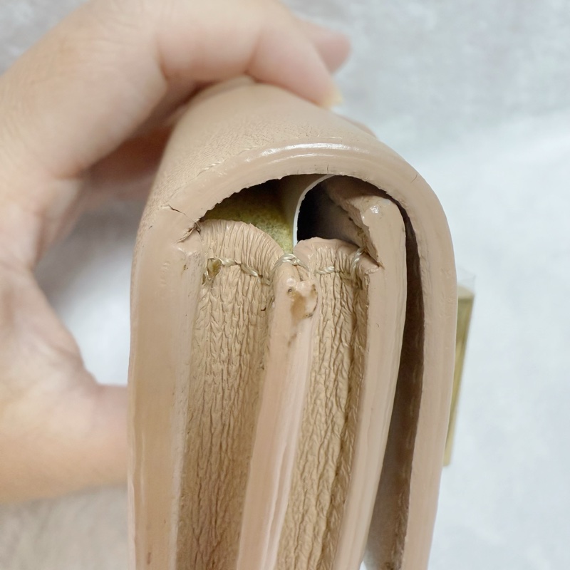 🎀全網最低價🎀Chloe蝴蝶結卡包零錢包（粉膚色）-11