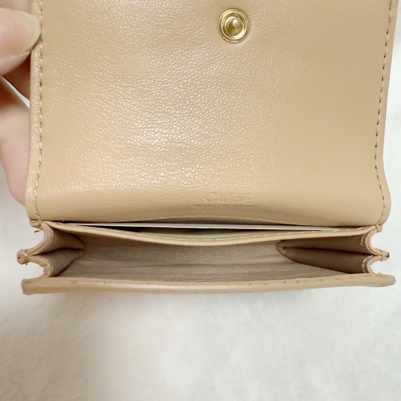 🎀全網最低價🎀Chloe蝴蝶結卡包零錢包（粉膚色）-16