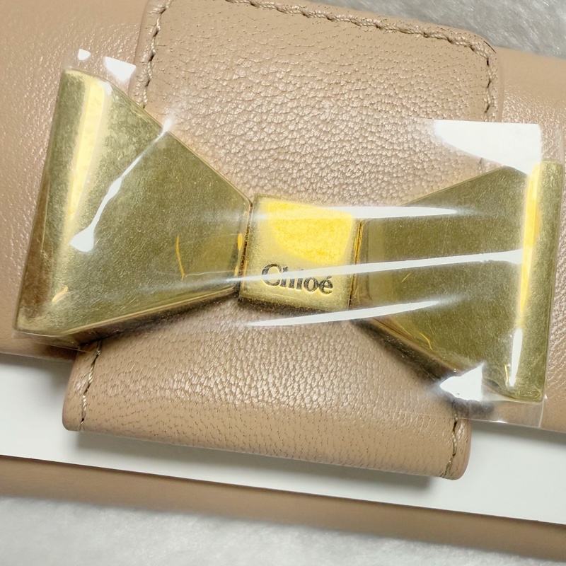 🎀全網最低價🎀Chloe蝴蝶結卡包零錢包（粉膚色）-20