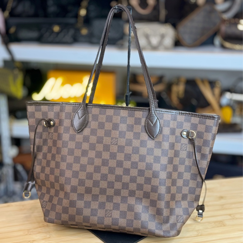 Louis Vuitton 棋盤格MM Neverfull托特包🖌️經典保值款-0