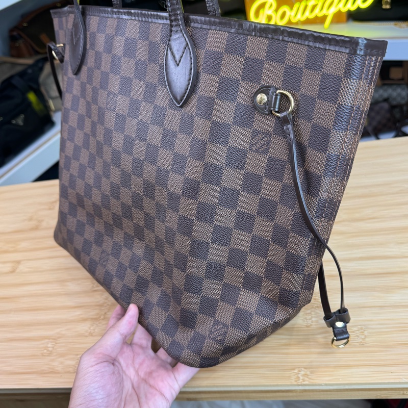 Louis Vuitton 棋盤格MM Neverfull托特包🖌️經典保值款-3