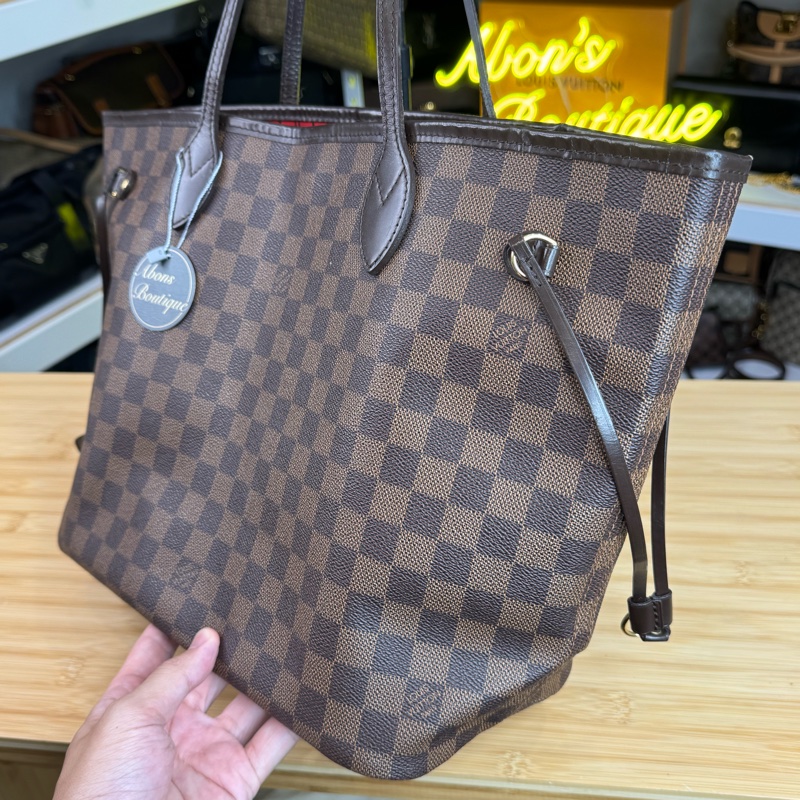 Louis Vuitton 棋盤格MM Neverfull托特包🖌️經典保值款-7