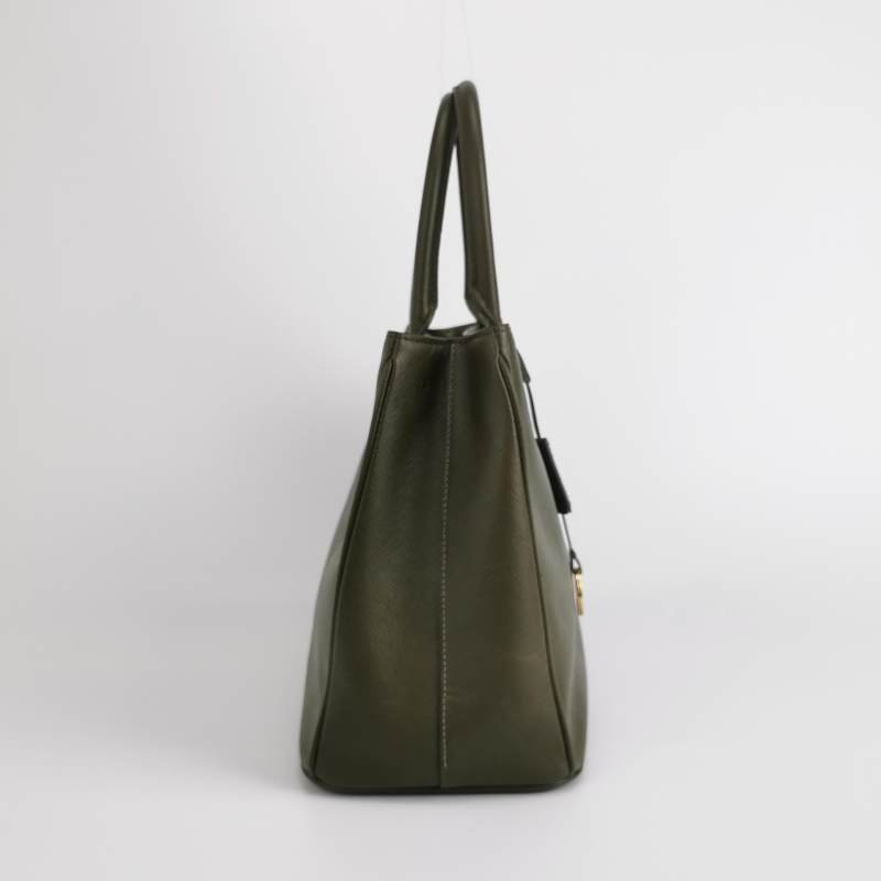 Prada Galleria 殺手包 大號 牛皮 拼色 三角 標誌 斜挎包 單肩包-3