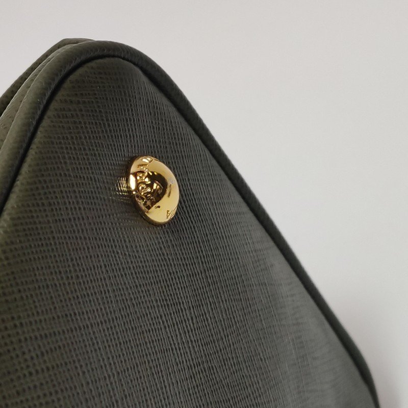 Prada Galleria 殺手包 大號 牛皮 拼色 三角 標誌 斜挎包 單肩包-11