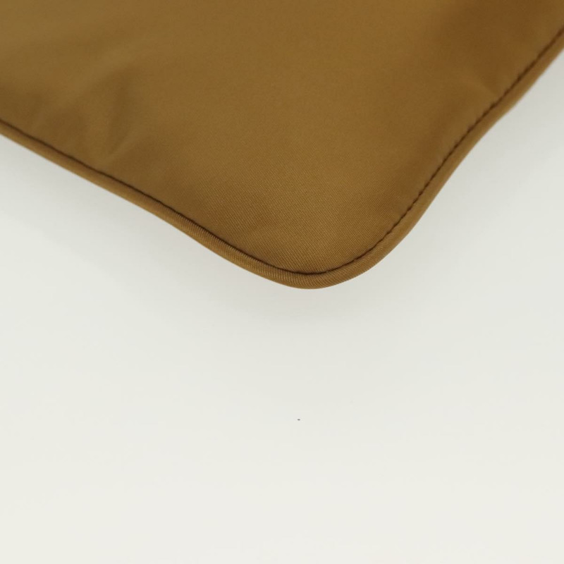 【日本直送】PRADA 手拿包 尼龍 米色金色 正品 138126-7