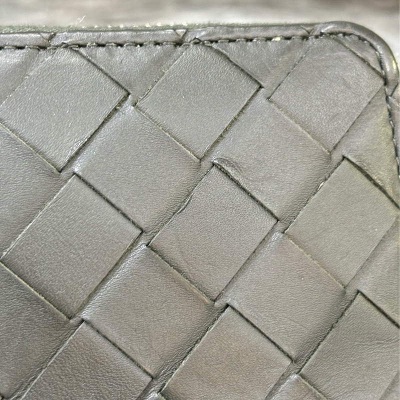 BOTTEGA VENETA BV 749726 橄欖綠色 小羊皮 編織 名片夾 零錢包 短夾 皮夾 零錢袋 信用卡包 超新-18