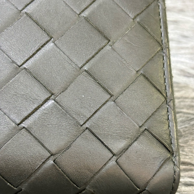 BOTTEGA VENETA BV 749726 橄欖綠色 小羊皮 編織 名片夾 零錢包 短夾 皮夾 零錢袋 信用卡包 超新-22
