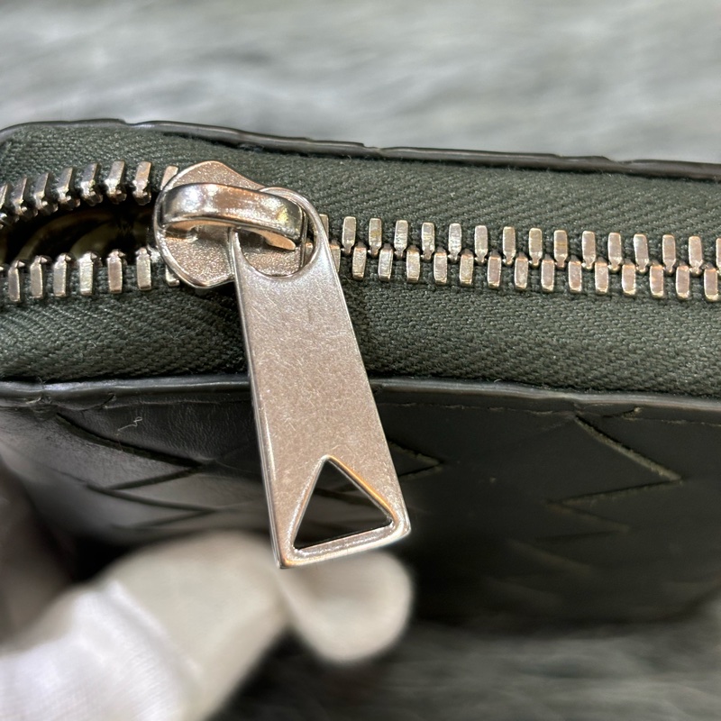 BOTTEGA VENETA BV 749726 橄欖綠色 小羊皮 編織 名片夾 零錢包 短夾 皮夾 零錢袋 信用卡包 超新-26