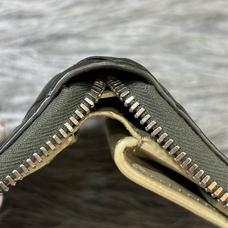 BOTTEGA VENETA BV 749726 橄欖綠色 小羊皮 編織 名片夾 零錢包 短夾 皮夾 零錢袋 信用卡包 超新-32