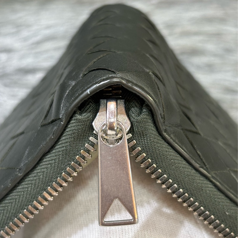 BOTTEGA VENETA BV 749726 橄欖綠色 小羊皮 編織 名片夾 零錢包 短夾 皮夾 零錢袋 信用卡包 超新-33