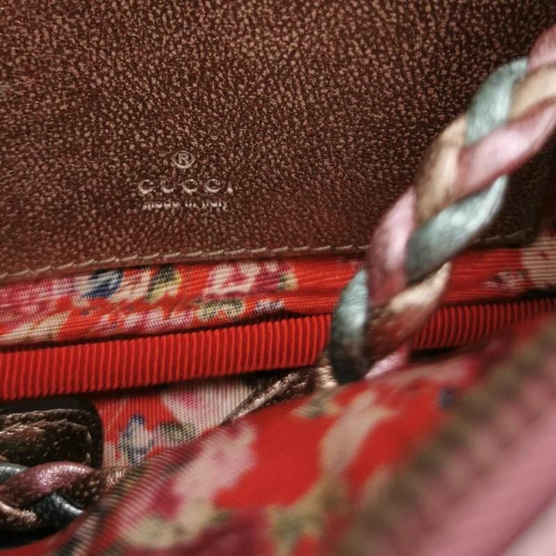 Gucci Zumi 牛皮 拼色 雙G 馬銜扣 斜背包 單肩包-7