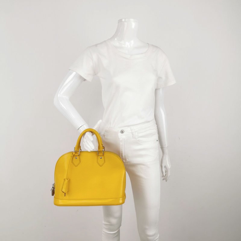 Louis Vuitton (LV) Alma 小號 牛皮 純色 水波紋 貝殼包 手提包-1