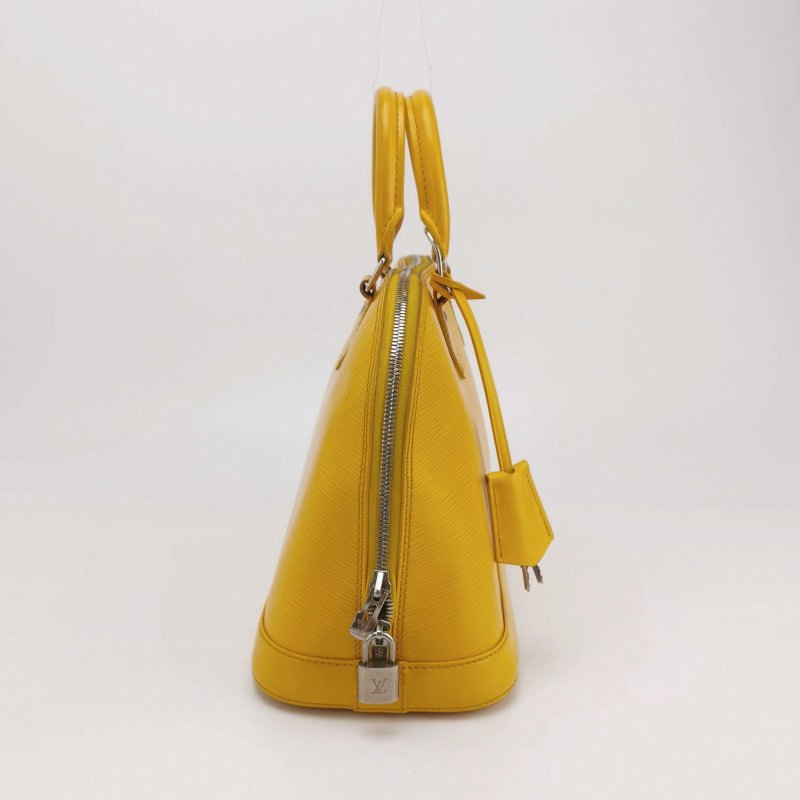 Louis Vuitton (LV) Alma 小號 牛皮 純色 水波紋 貝殼包 手提包-3