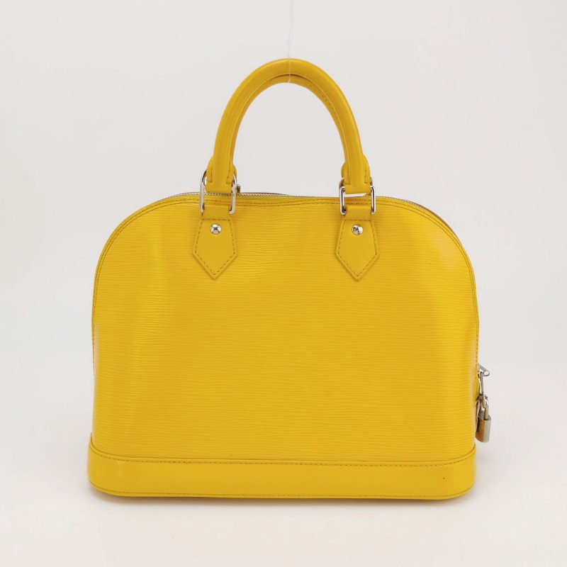 Louis Vuitton (LV) Alma 小號 牛皮 純色 水波紋 貝殼包 手提包-4