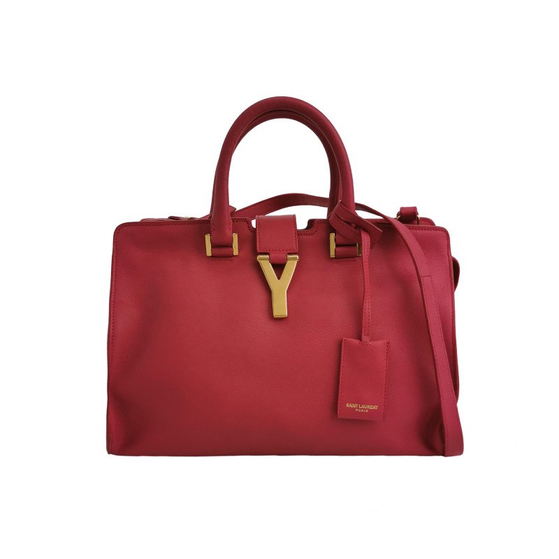 Saint Laurent Y-Ligne 小號 牛皮 純色 Y字 扣環 斜背包-0