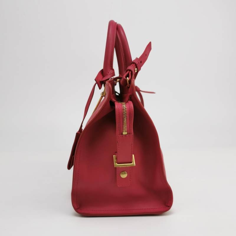 Saint Laurent Y-Ligne 小號 牛皮 純色 Y字 扣環 斜背包-2