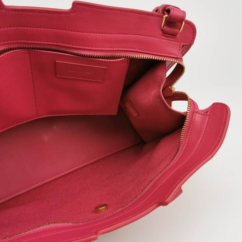 Saint Laurent Y-Ligne 小號 牛皮 純色 Y字 扣環 斜背包-6