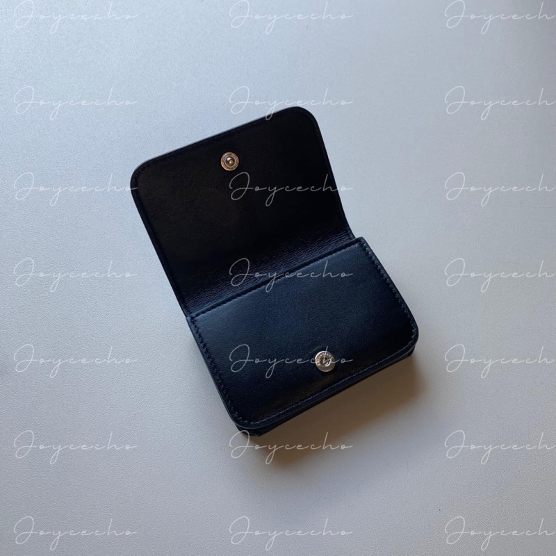 『全新閒置』balenciaga巴黎世家 壓印logo三折mini短夾-9